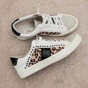 Vintage Havana Printed Studded Sneakers